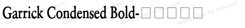 Garrick Condensed Bold字体转换